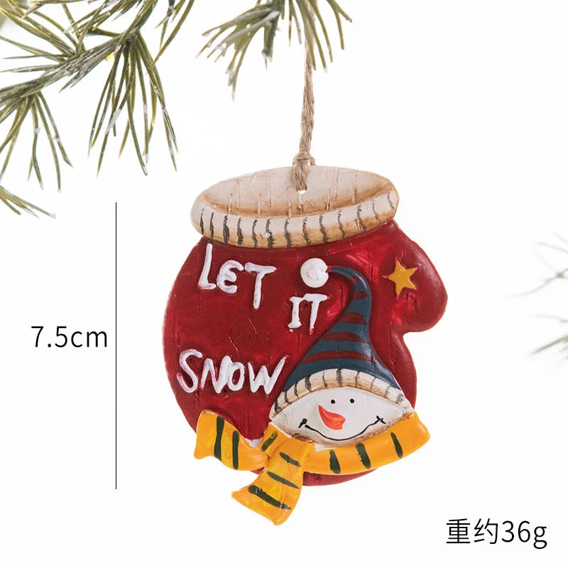 2022 Christmas Tree Decorations Christmas Resin Pendant Ornaments Home Decor DIY Kids Toys Gifts DIY Handmade Jewelry