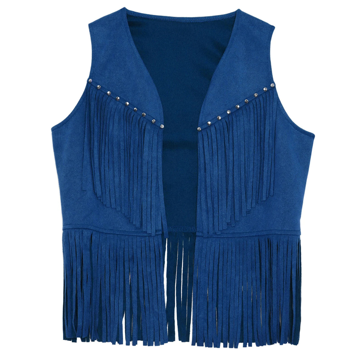 Kids Girl Boy Fringed Vest for Carnival Theme Party Tassels Top Open Front Waistcoat Child Halloween Western Cowboy Costumes