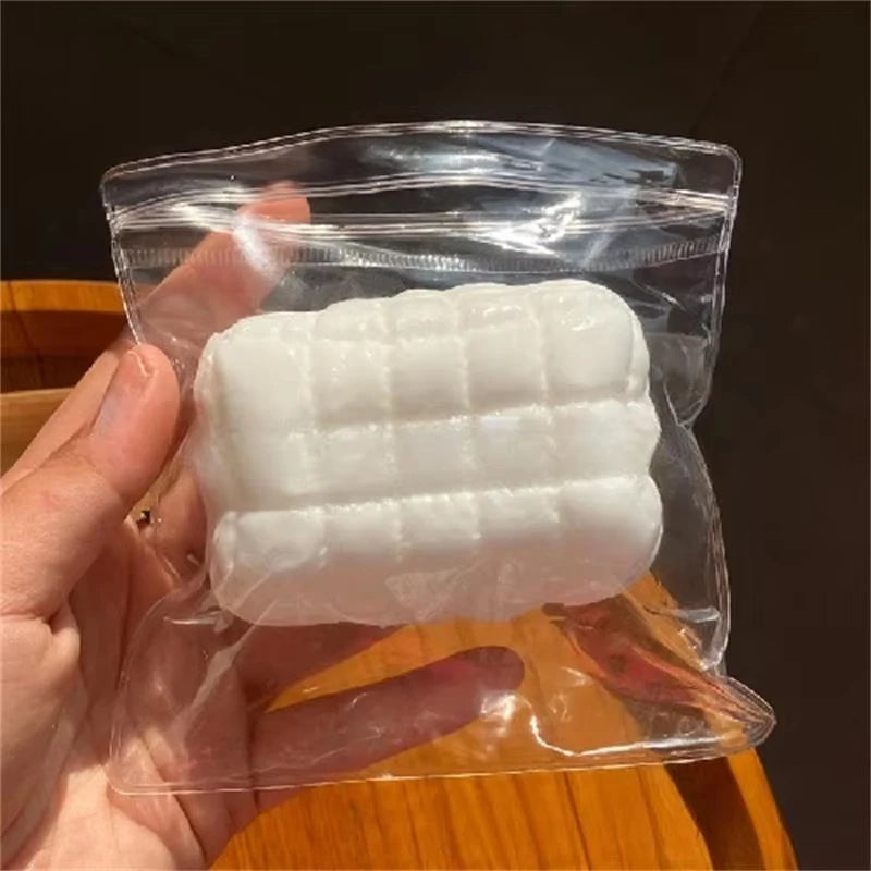 Super Soft Soap Squishy White Pink Blue Simulated Soap Stress Relief Squeeze Fidget Toy Moldable Slow Rebound Adults Party Gifts