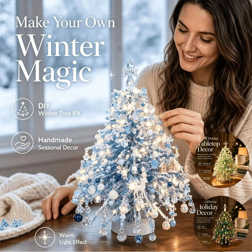 DIY Beaded Christmas Tree Kit Handmade Creative DIY Beading Project Set 3D Crystal Bead Holiday Craft Set for Women Men Home