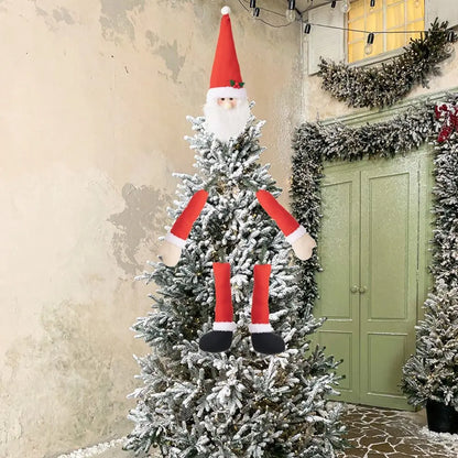 3D Christmas Decoration Supplies Creative Cute Hugging Tree Doll Pendant Three-dimensional Santa Claus DIY Decor Supplies