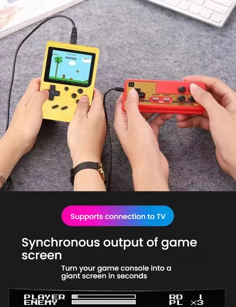 New Retro Mini Handheld Game Console 8-Bit Portable Game Player, Classic Gaming Device Support AV Output