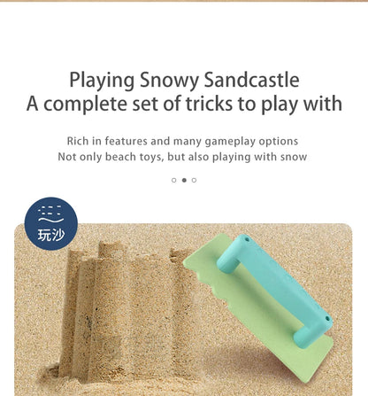 3 pieces of snow beach toy sand fun brick sand castle mold for winter and summer build snow outdoor children's birthday toy gift