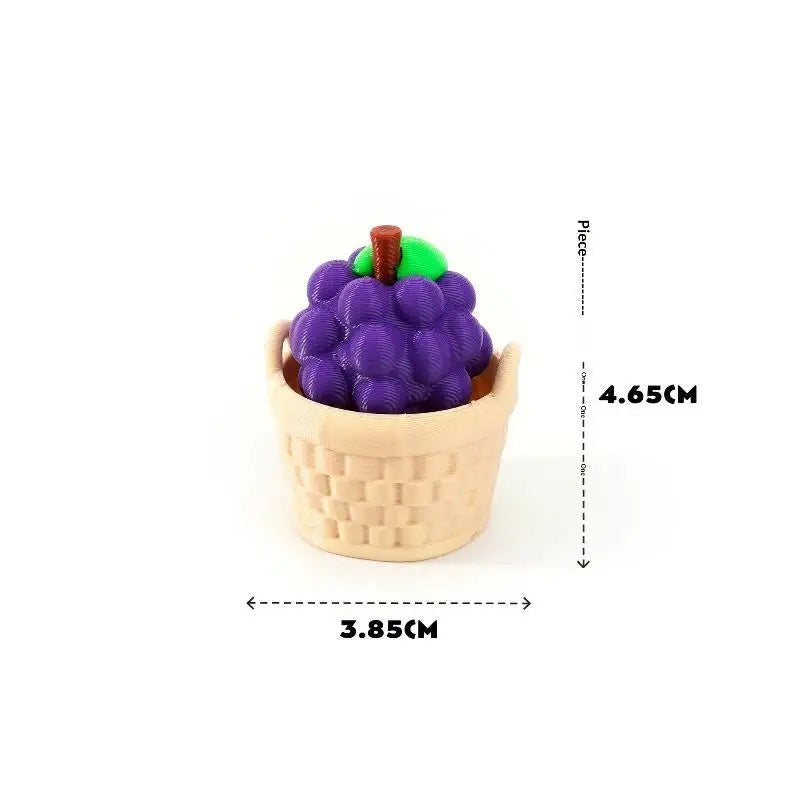 Fidget Clicker Decompression Toy 3D Printed Cute Fruit Shape Creative Anti-Stress Sensory Toy for Kids Adults Stocking Stuffer