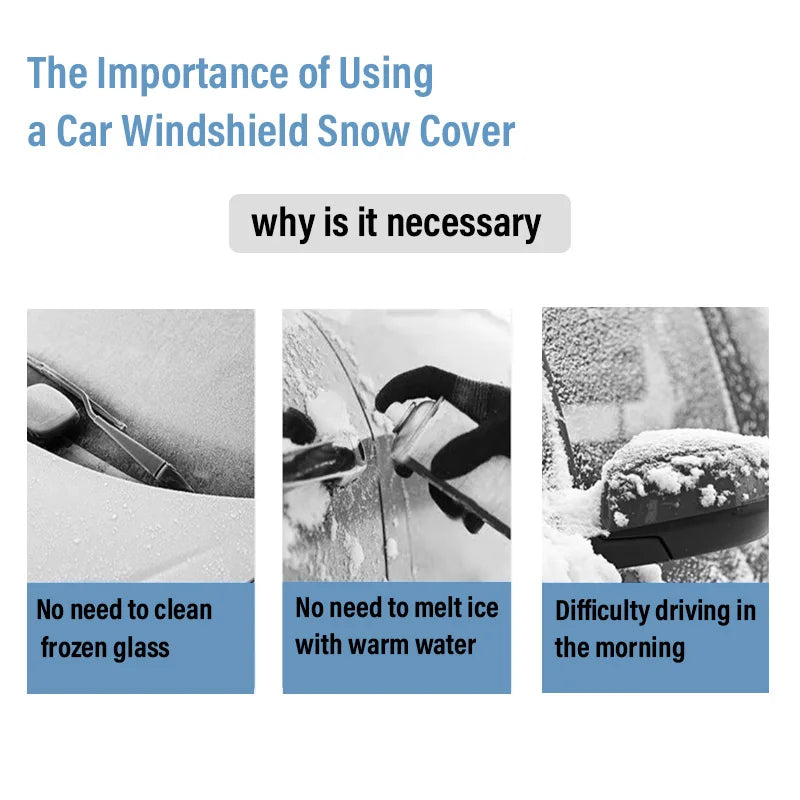 1Pc Car Windshield Snow Anti-UV Shield for Winter Car Cover Front Window Anti Ice Frost Outdoor Protection Car Cover