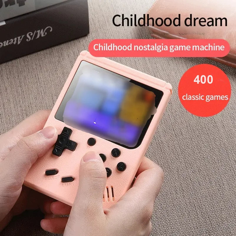 Retro Handheld Games Console Built-in 400 Video Games Portable Gaming Player with 2.4 Inch IPS Screen and Rechargeable Battery