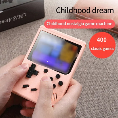 Retro Handheld Games Console Built-in 400 Video Games Portable Gaming Player with 2.4 Inch IPS Screen and Rechargeable Battery