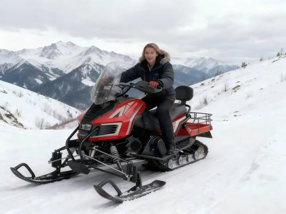 Adults Snowmobile Motorized Snow Mobile Sled Winter Outdoor Sports Ski Resort Entertainment Snow Scooter Sleigh