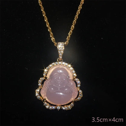 Can Open Bronze Mirror Box Pendant Women\'s Charm Retro Necklace Exquisite Handicrafts Oval Imitation Jade Jewelry Birthday Gift