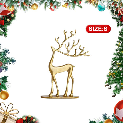 Reindeer Christmas Decor, Resin Reindeer Figurines, Modern Minimalist Xmas Sculpture, Elegant Indoor Holiday Decor