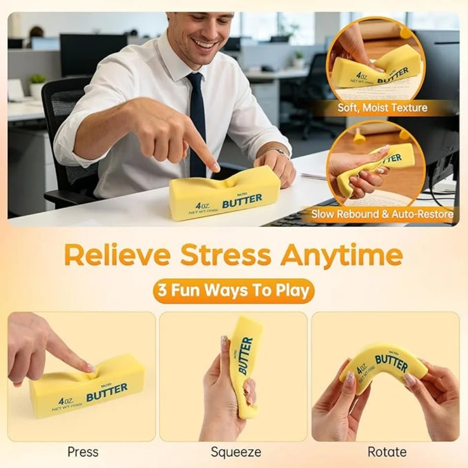 Squishy Soap Anti-Stress Toy Simulated Butter Stress-Relieving Fidget Toy Squishy Ball Relaxing Gift Party Favor Birthday Gift S