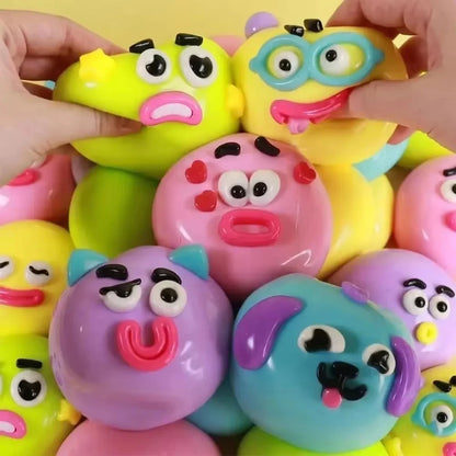 New Smushers Squishy, Curiosities Dog Face Swap Squishy Toy, Soft Moldable Cute Slow Rise Squeeze Toy, Stress Rela Relief Toy