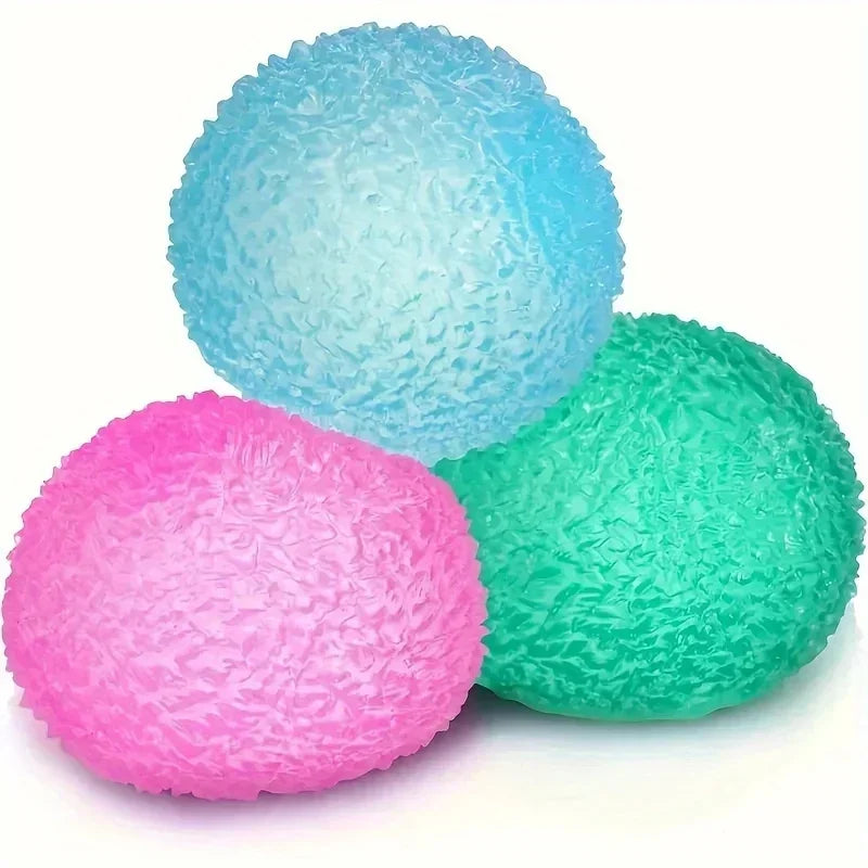 1Y-Fun Multicolor Ice Ball Squeeze Toy, Soft Pop & Pinch Sensory Fidget for Stress Relief, Cute Halloween Christmas Gift