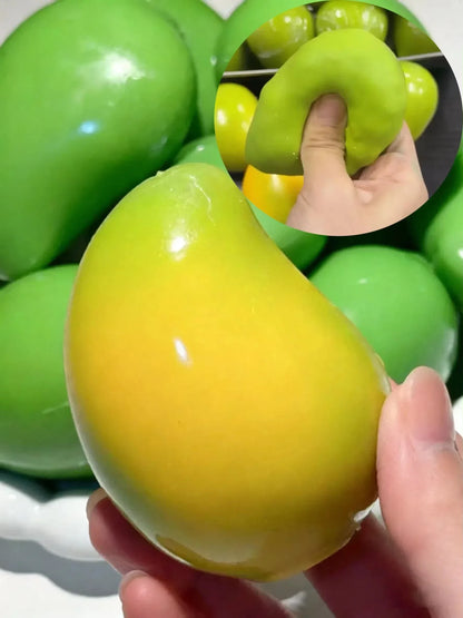 Hot Selling Realistic Temperature Sensitive Color Changing Mango Stress Relief Squeeze Fidget Toy ASMR for Adults Stress Relief
