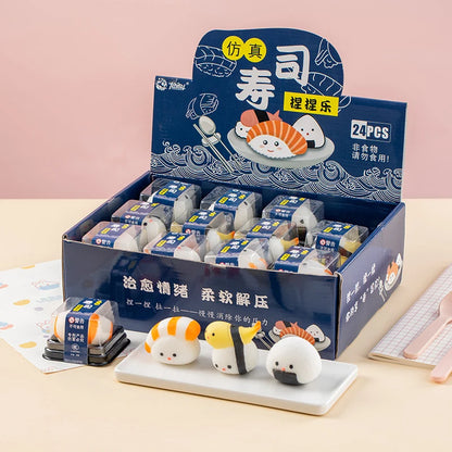 Sushi Squishy Food Simulation Toy Soft Sensory Squeeze Anti Stress Ball Mochi Squishy Abreact Vent Toy Party Gift Bag Stuffers