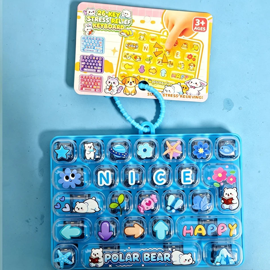 Mini Keyboard Fidget Clicker – 26-Key Pocket Toy