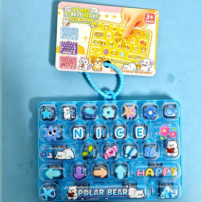 Mini Keyboard Fidget Clicker – 26-Key Pocket Toy