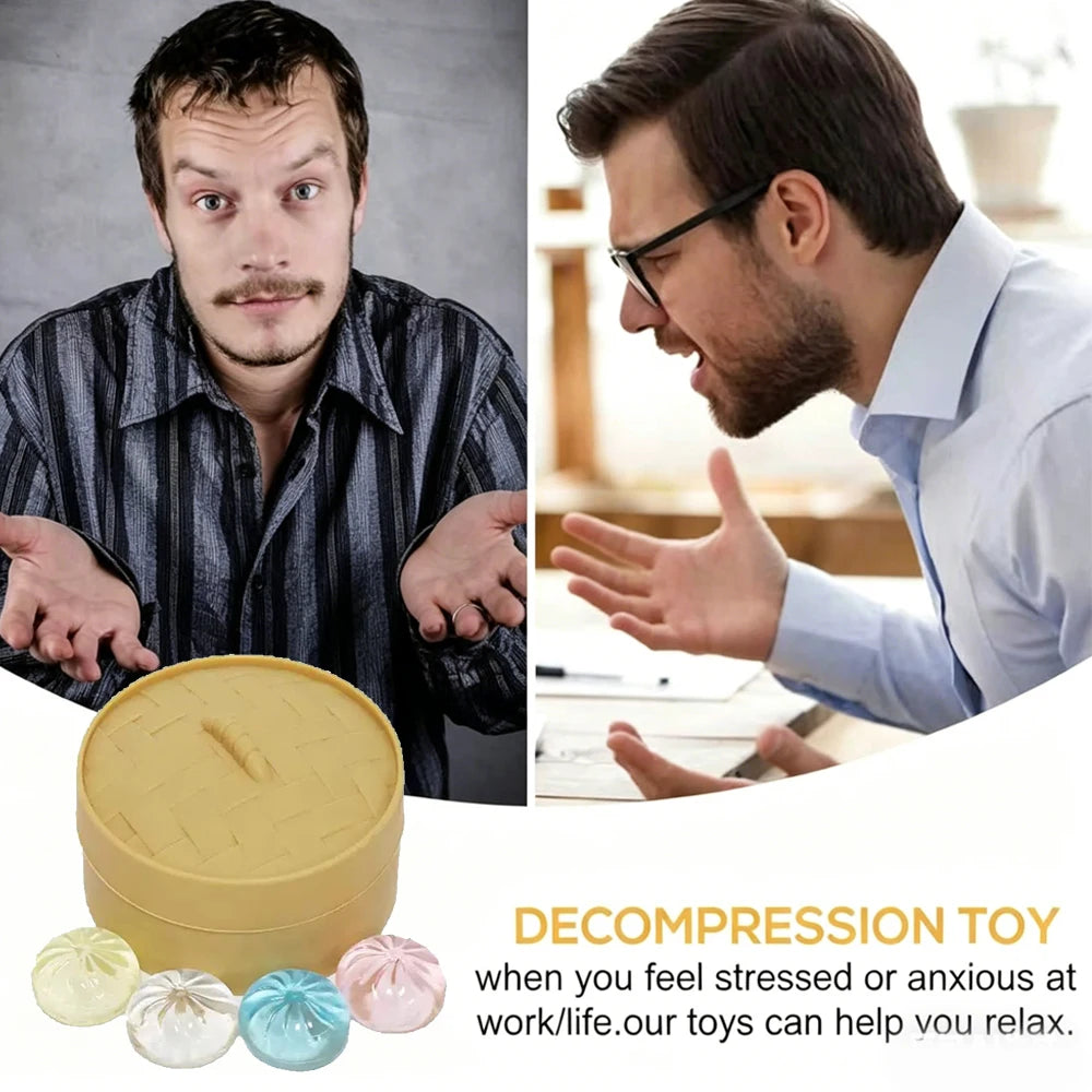 Mini Dumpling Squishy Set – 5-Piece Sensory Toy Set