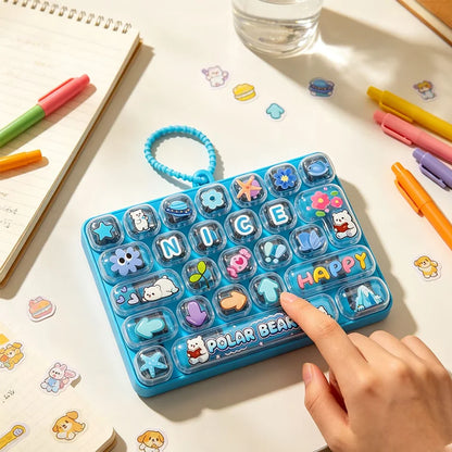 Mini Keyboard Fidget Clicker – 26-Key Pocket Toy