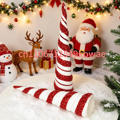 Christmas Decorations: Conical Tree Tower, Plastic V-shaped Tabletop Decoration, Window Display Coffee Shop Atmosphere