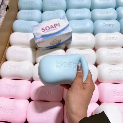 Super Soft Soap Squishy White Pink Blue Simulated Soap Stress Relief Squeeze Fidget Toy Moldable Slow Rebound Adults Party Gifts