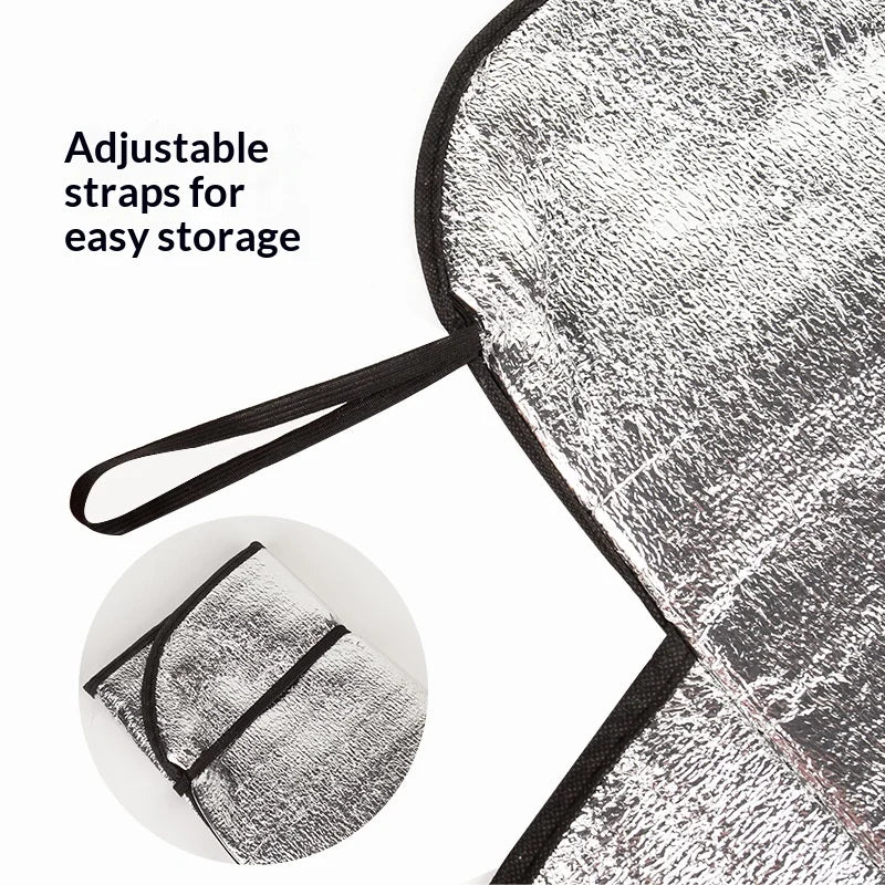 Car Windshield Snow Cover | PE Aluminum Film Winter Ice & Frost Shield | UV Protection & Dustproof Sunshade for Car Windshield