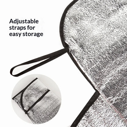 Car Windshield Snow Cover | PE Aluminum Film Winter Ice & Frost Shield | UV Protection & Dustproof Sunshade for Car Windshield
