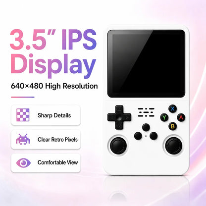 Portable R36S Retro Game Console 64GB/128GB, 3.5 Inch IPS Screen Linux Handheld Pocket Video Game Device, Perfect Gaming Gift