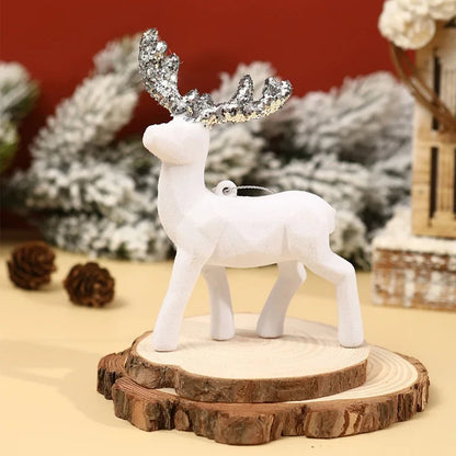 DIY Christmas Reindeer Ornaments Christmas Decorations For Home 2024 Christmas Tree Hanging Pendant Navidad Noel New Year Gifts