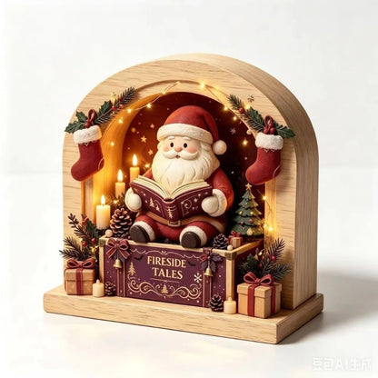 Merry Christmas Wooden Christmas Decoration Star Shape Snowman Deer Home Ornaments Rabbit Santa Claus Wall Decor New Year Gift