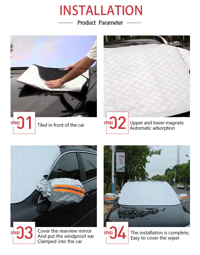 1Pc Car Windshield Snow Anti-UV Shield for Winter Car Cover Front Window Anti Ice Frost Outdoor Protection Car Cover