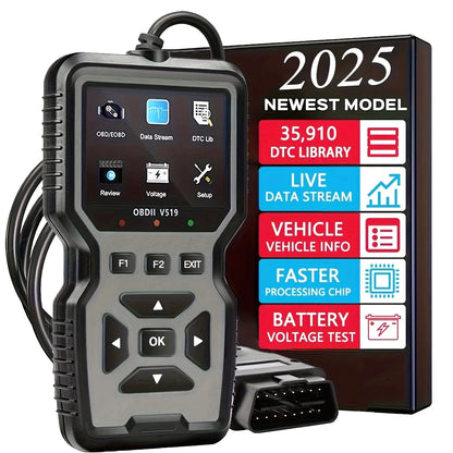 Professional Obd2 Diagnostic Tool for Heavy-Duty Vehicle Repair - Code Reader/Resetter, Supports Real-Time Data Stream, No Battery Required, Compatible with Vehicles from 1996 Onwards (Obdii/Eobd, Mode 6/8), Suitable for Mech