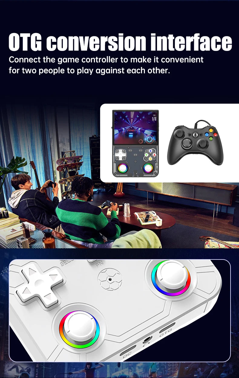 R36 Ultra X Retro Handheld Video Game Console Open Source Linux System with 4.5 Inch IPS Screen Portable Gaming Device