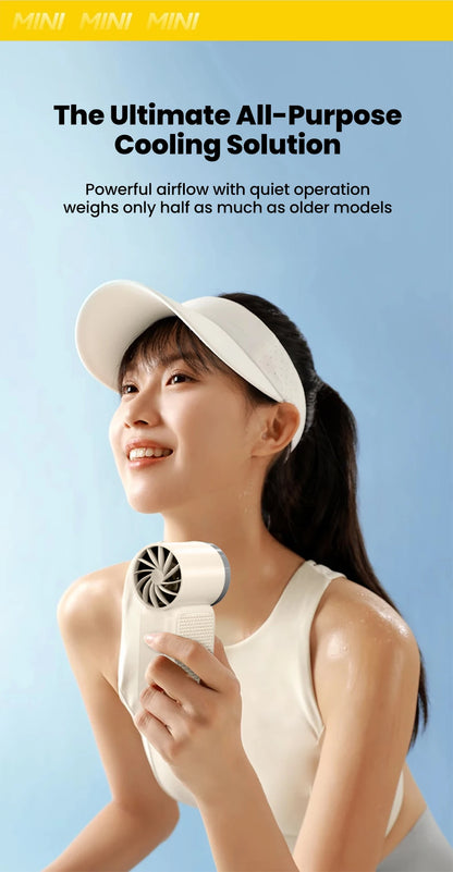Mini Fan Handheld Portable Outdoor Small Fan 5-speed Adjust Ultra Mini Fan Type-C Rechargeable Home Office Summer Cooling Fans