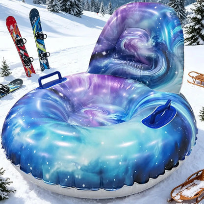 Snow Tubes For Adults Heavy Duty Cold Resistant Ergonomic Sleds Family Sledding Sports Beach Park Backyard Outdoor Winter