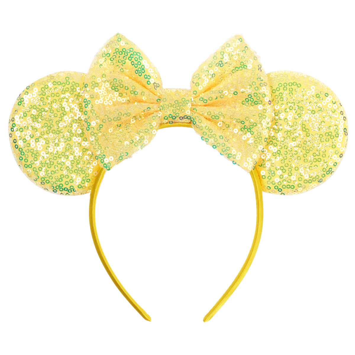 New Christmas Halloween Mouse Ears Headband Cartoon Sequin Bows Headband Birthday Party Princess Cosplay Costume For Women Adult
