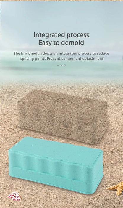 3 pieces of snow beach toy sand fun brick sand castle mold for winter and summer build snow outdoor children's birthday toy gift