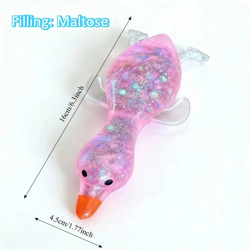 Squishy Duck Goose Stretch Fidget Toy, Cute Animal Vent Squeeze Toy, Antistress Decompression Gift for All Ages