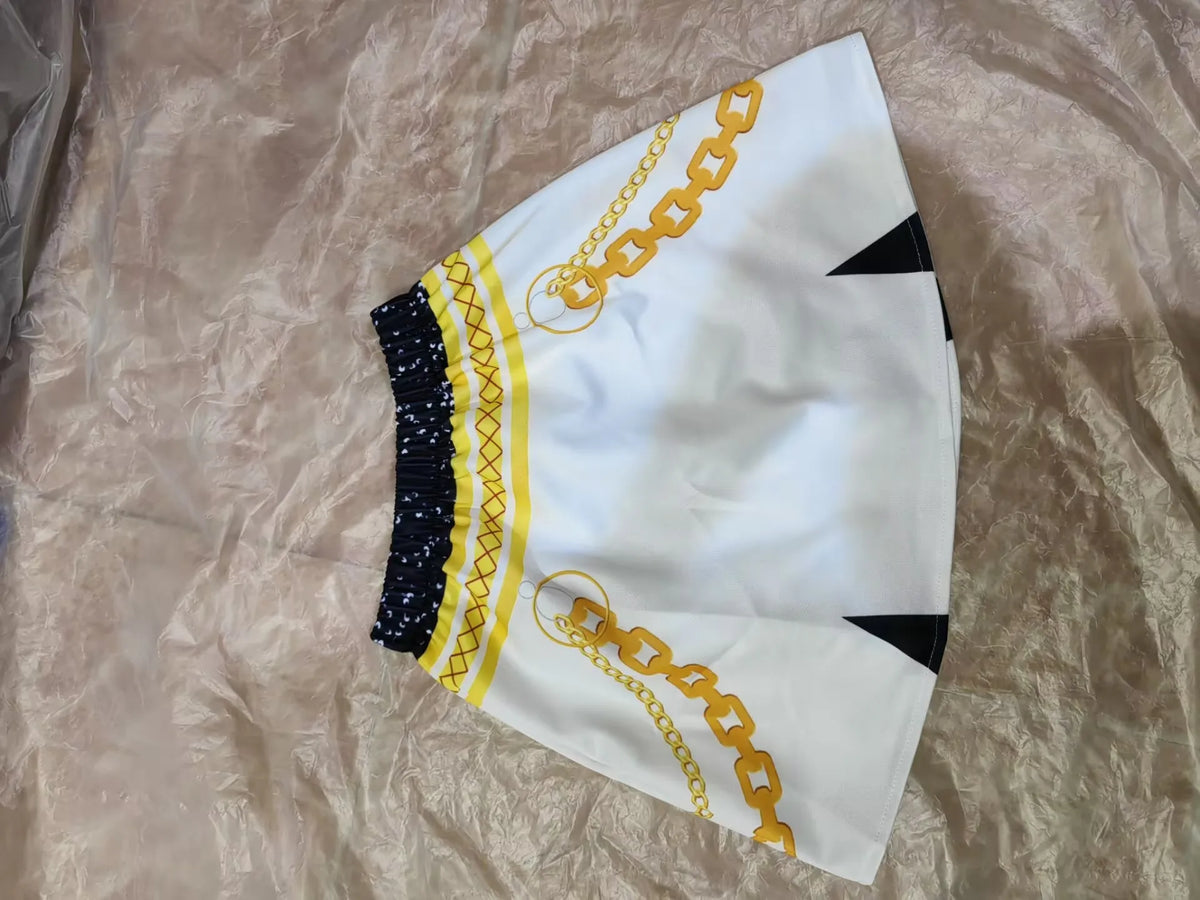 Kids Anime Cosplay Girl Costume Group Idol Singer Performance Show Black Golden Costume Child Halloween Party Clolthes Outfit