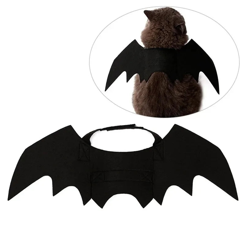 Halloween Cute Pet Clothes Black Bat Wings Harness Costume Cosplay Cat Kitten Dog Puppy Dress Kawaii Pet Clothes Party Gift