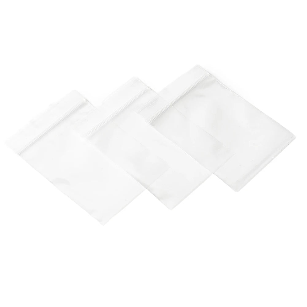 100Pcs Reclosable Clear Plastic Packaging Bags Strong Poly Zip Locks Baggies Grip Self Seal Resealable Baggy For Candy Packing