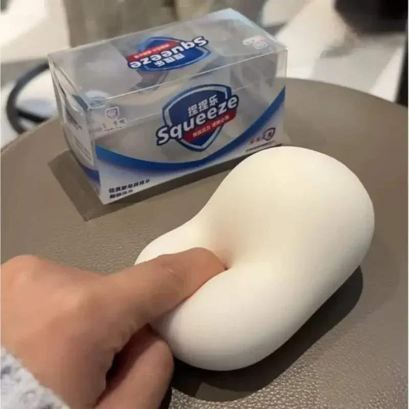 Squishy Soap Stress-Relief Fidget Toy Soft Simulated Soap Squeeze Toy Anti-Anxiety Slow Rebound Relaxing Toy Decompression Gift