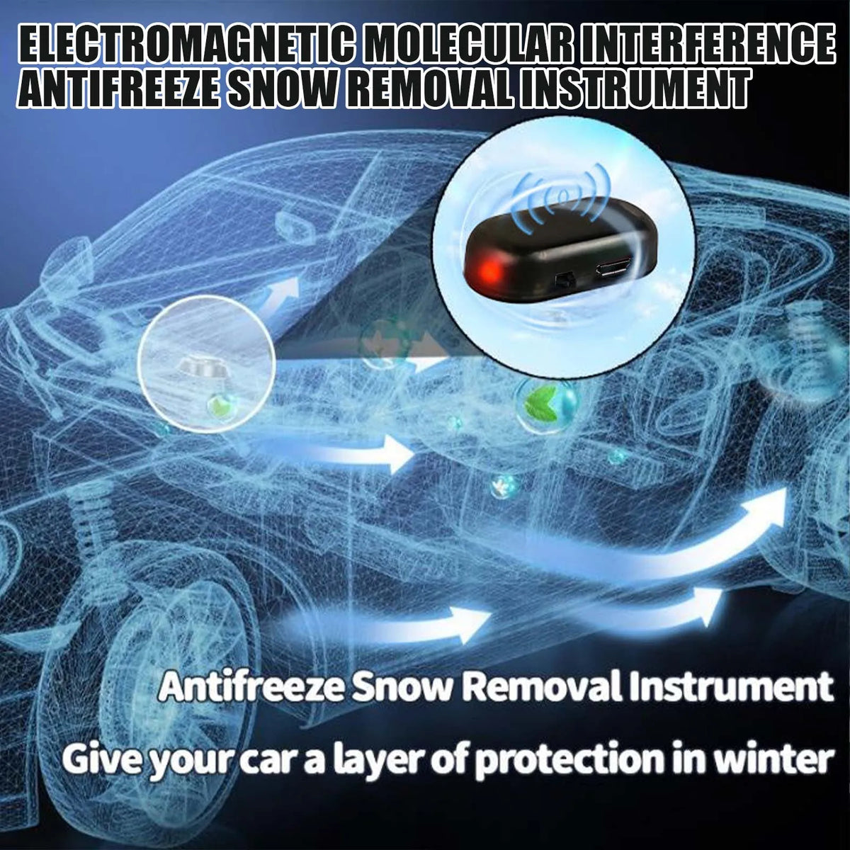 Rayhong Car Snow Removal Tool Mini Portable Fast Glass De-Icing Device Snow Melting