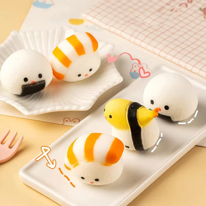 Sushi Squishy Food Simulation Toy Soft Sensory Squeeze Anti Stress Ball Mochi Squishy Abreact Vent Toy Party Gift Bag Stuffers