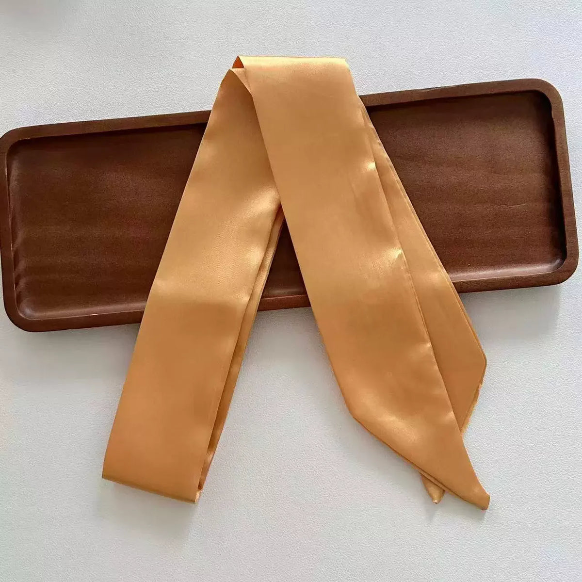 4.5x100cm Long Skinny Hair Scarf Women Imitation Silk Satin Headband Cute Neckerchief Solid Colors Ladies Fashion Bag Scarves