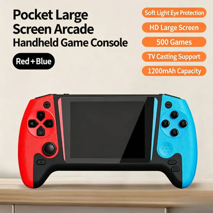 Q21 Retro Handheld Arcade Game Console, 3.5‑Inch HD Screen Dual Joystick, TV Connectable Portable Vintage Gaming Console for Chi