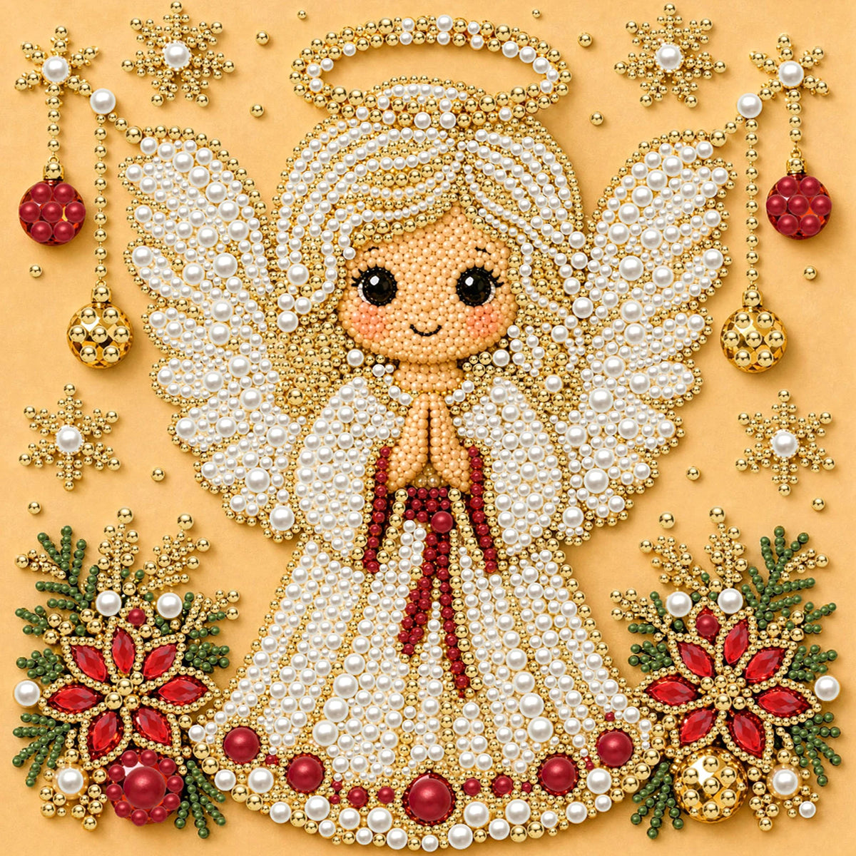 Christmas Decor DIY Santa Claus Snowman 3D Pearl Painting Diamond Art Kits for Beginners 20*20CM for Home Wall Decoration Gift