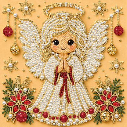 Christmas Decor DIY Santa Claus Snowman 3D Pearl Painting Diamond Art Kits for Beginners 20*20CM for Home Wall Decoration Gift