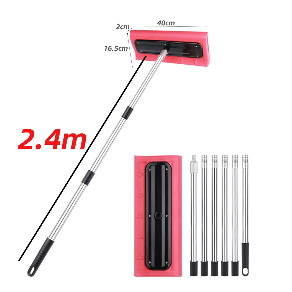 2-4m Snow Roof Rake with No-Scratch Head Foam Snow Broom Winter Snows Removal Tool Time Saving For Windshields Solar Panels
