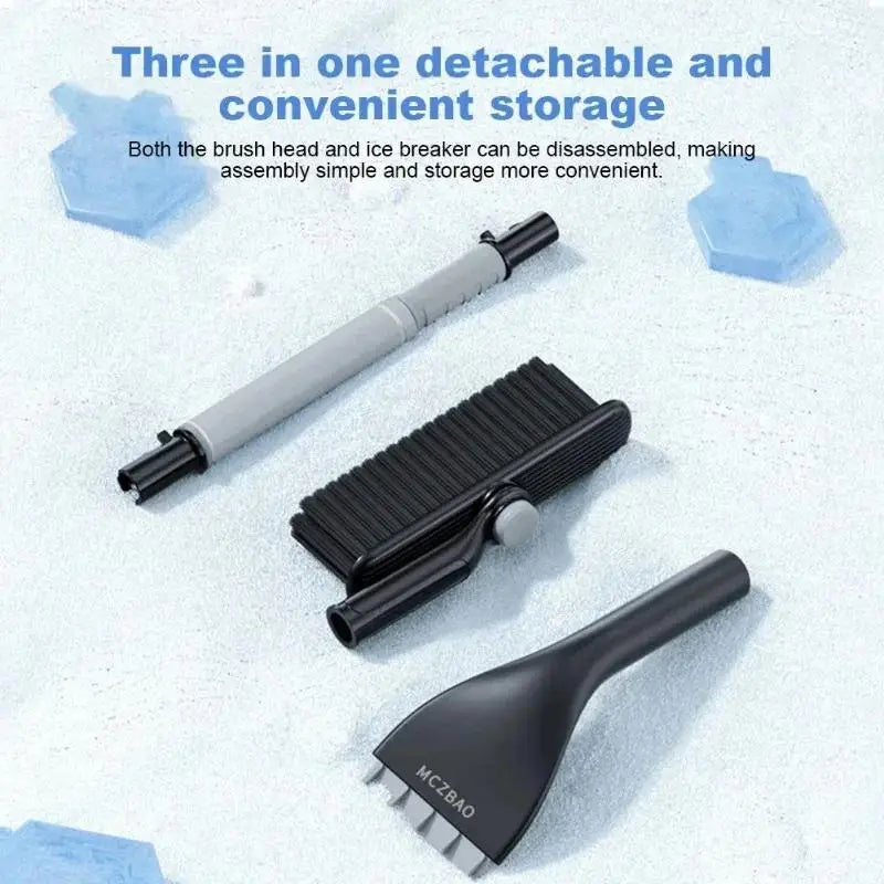 Essential Auto Frost and Snow Removal Tool; Scalable and Detachable Scraper with Brush; Anti-Freezing Ice Shovel